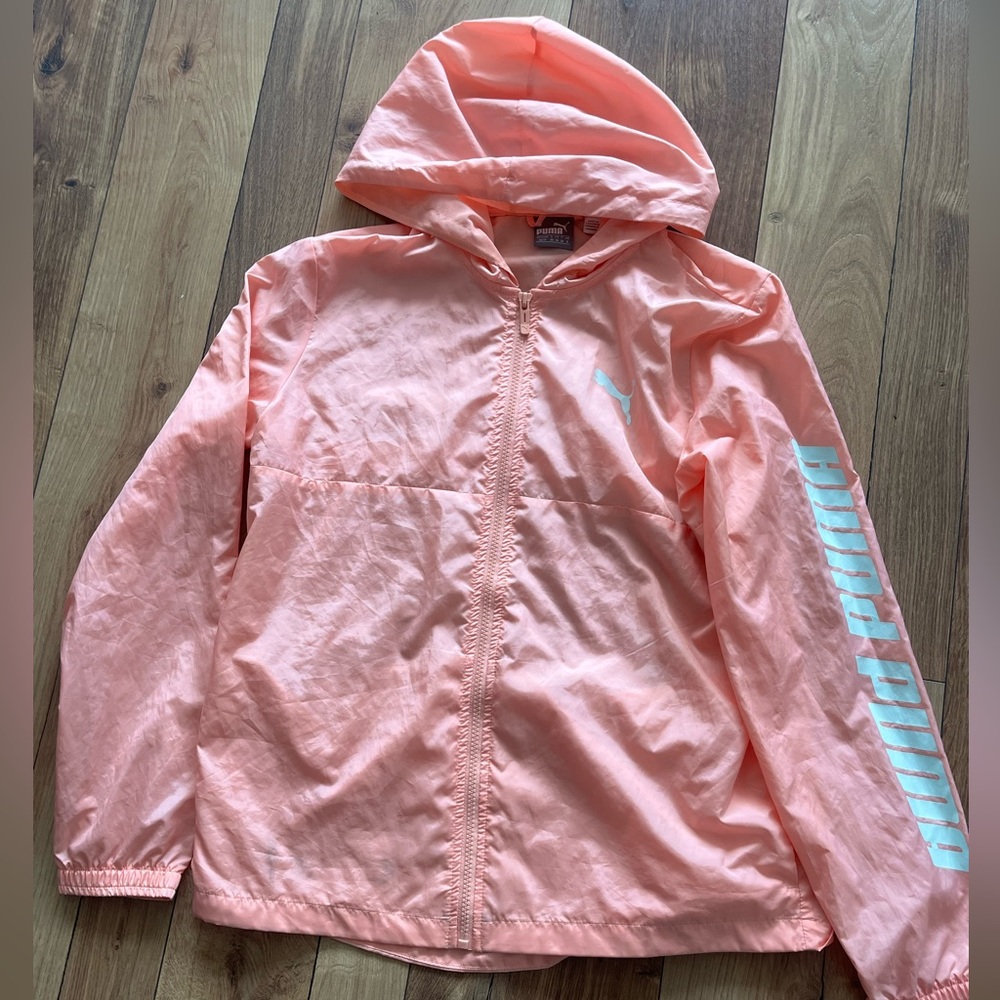 Puma Pink Raincoat Water-Resistant Athletic Design US XS